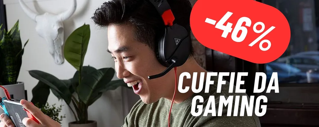 Suono pulito e immersione maggiore con le Cuffie da Gaming al 46% DI SCONTO