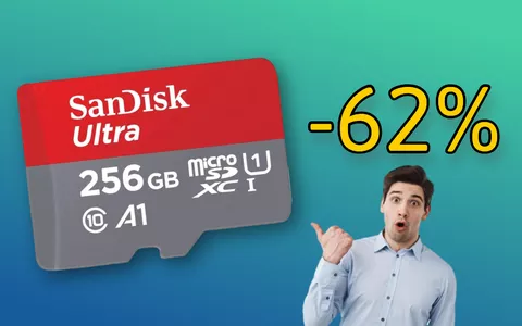 Offerta IMPERDIBILE sulla microSD SanDisk 256GB (-62%)