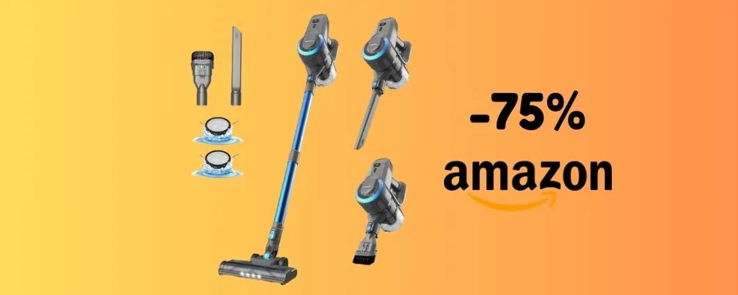 OFFERTA FOLLE: aspirapolvere senza fili SCONTATO del 75% su Amazon!