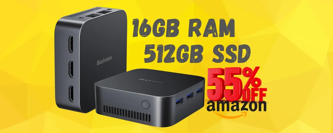 Mini PC con 16GB di RAM e SSD da 512GB a MENO della METÀ