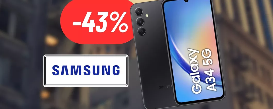 CALA A PICCO il prezzo del Samsung Galaxy A34: super promo su Amazon