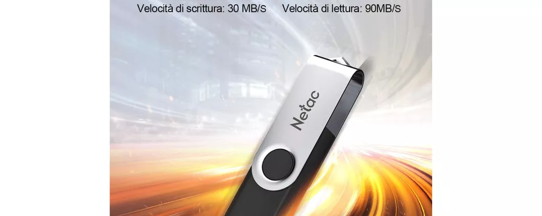 Chiavetta USB NETAC da 64 GB a meno di 8 euro su Amazon