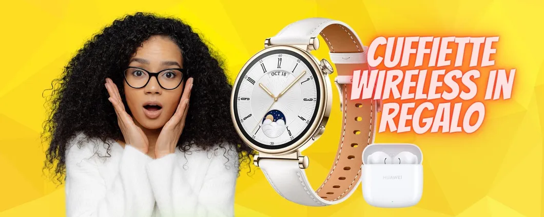 HUAWEI Watch GT 4 + cuffiette wireless Freebuds SE 2 in REGALO