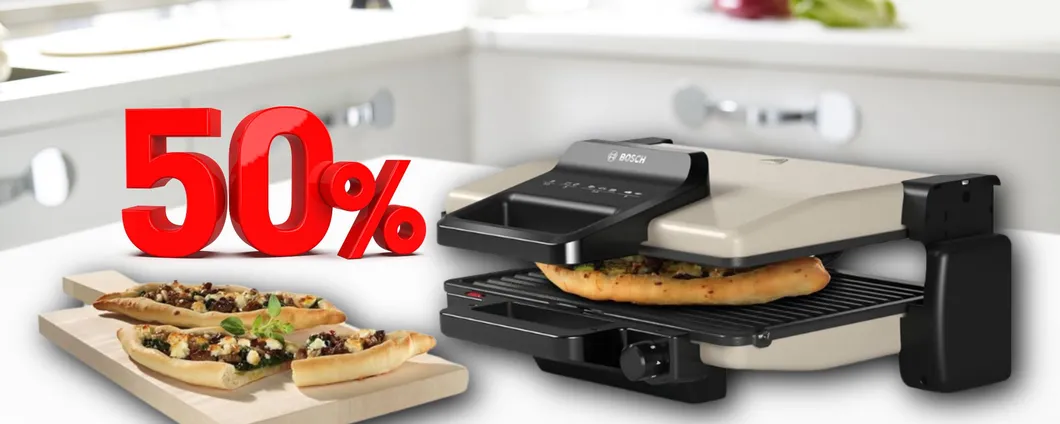 Bistecchiera elettrica BOSCH al 50% in meno: OCCASIONE UNICA per grigliate fra amici!
