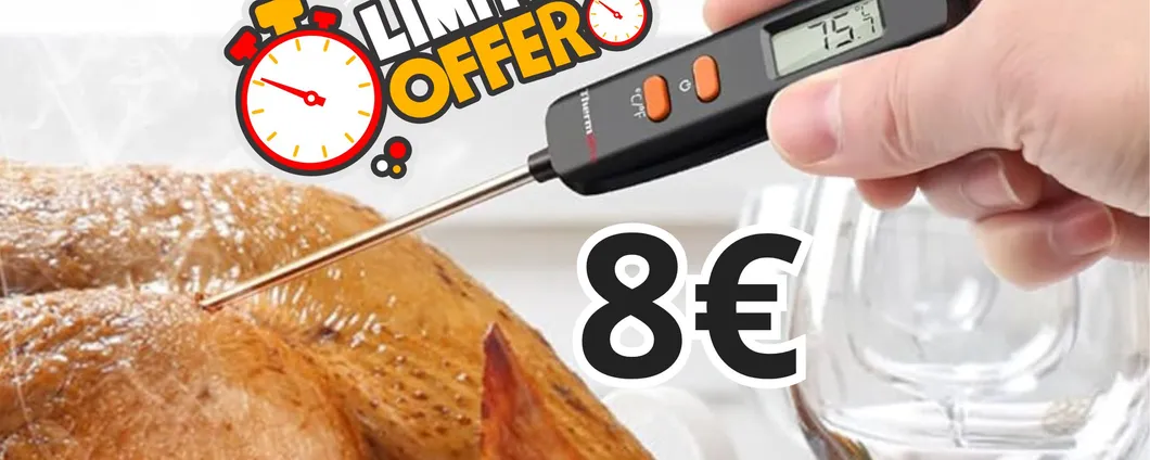 SOLO 8€ per il termometro da cucina multifunzione per i tuoi cibi!