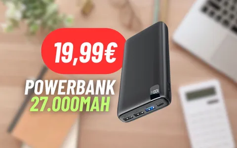 Powerbank da 27.000mAh ad un PREZZO FOLLE: Amazon Outlet