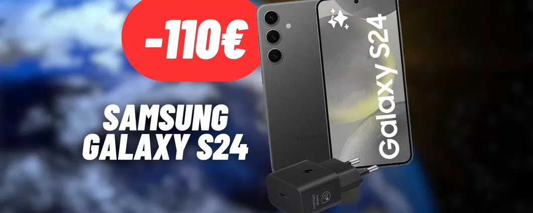 Samsung Galaxy S24: scontatissimo su Amazon con caricabatterie incluso