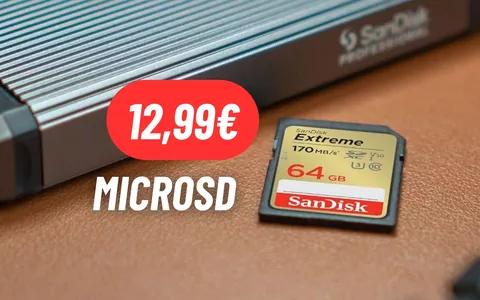 microSD SanDisk da 64GB in maxi sconto su Amazon: PREZZO REGALATO