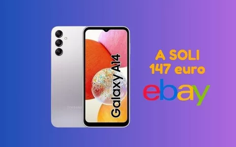 Samsung Galaxy A14, oggi su eBay A SOLI 147 euro!