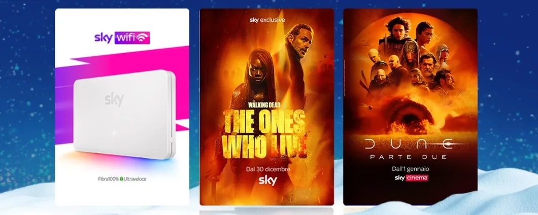 Sky WiFi con Sky TV e Sky Cinema: super prezzo con le Offerte di Natale
