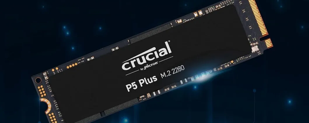 SSD Crucial P5 Plus da 1 TB ideale per PC da gaming in promo su Amazon