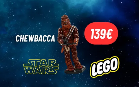 La splendida Figure di CHEWBACCA da Star Wars in versione LEGO è scontata su Amazon