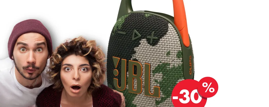 FANTASTICO Speaker JBL CLIP: crolla di 20€ e il prezzo diventa OCCASIONE!