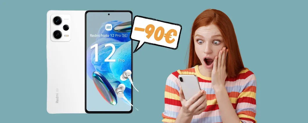 Redmi Note 12 Pro 5G da 128 GB su Amazon a 90 euro in MENO