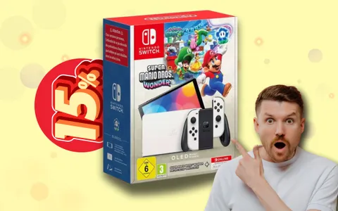 Nintendo Switch OLED Bianca con Super Mario Bros Wonder: SUPER SCONTO