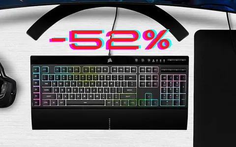 Sfrutta lo sconto del 52% sulla tastiera Corsair K55 RGB PRO XT: solo 59€!