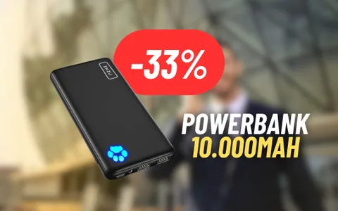 Powerbank da 10.000mAh scontata del 33%: PREZZO FOLLE su Amazon
