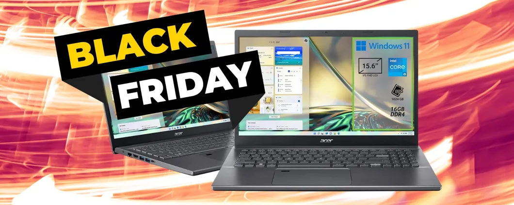 Acer Aspire 5 monta il potente Intel Core i5 con 16GB di RAM e SSD da 1TB