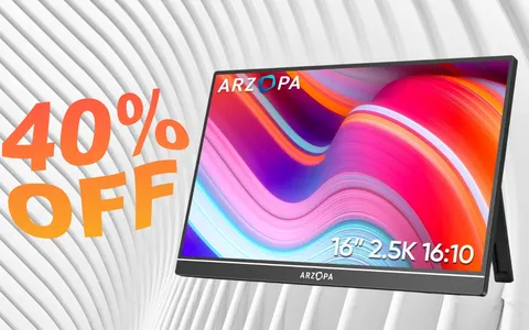 Monitor portatile ARZOPA da 16 pollici 2,5K: migliora le prestazioni (-40%)