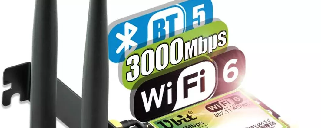 Scheda WiFi 6 e Bluetooth 5.0, velocità massima 2974Mbps, prezzo BOMBA su Amazon