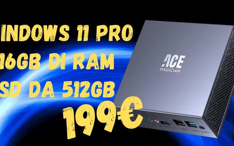 Piccolo computer MOSTRUOSO con Windows 11 Pro a soli 199€