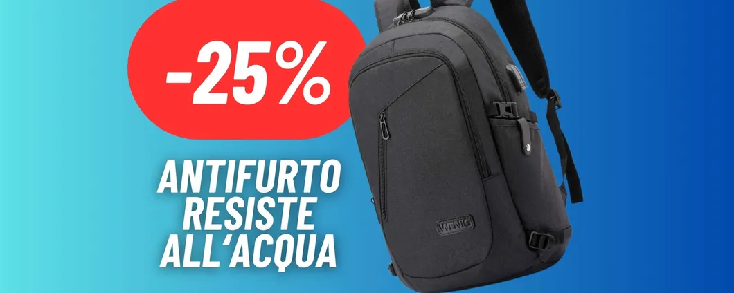 Tieni al sicuro e all'asciutto il tuo Laptop con lo Zaino IN MAXI SCONTO (-25%)