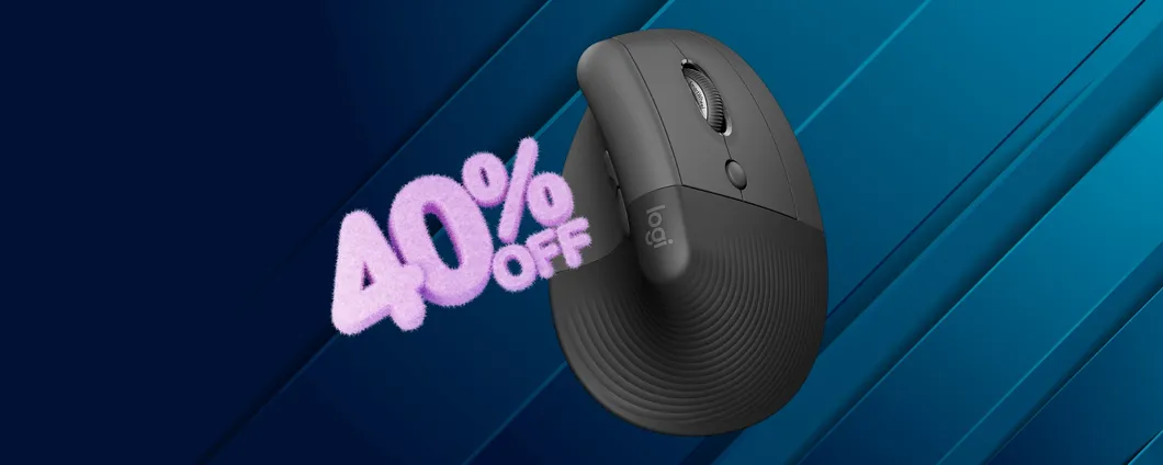 Niente fatica con il mouse wireless verticale Logitech ora al 40% in meno