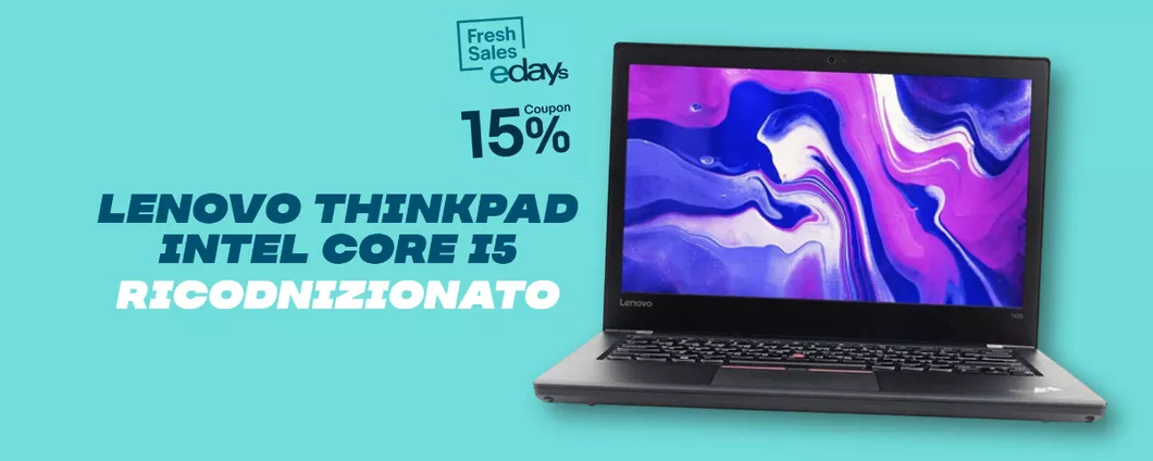 Lenovo ThinkPad T470 con Intel Core i5 ricondizionato: SUPER PREZZO eBay