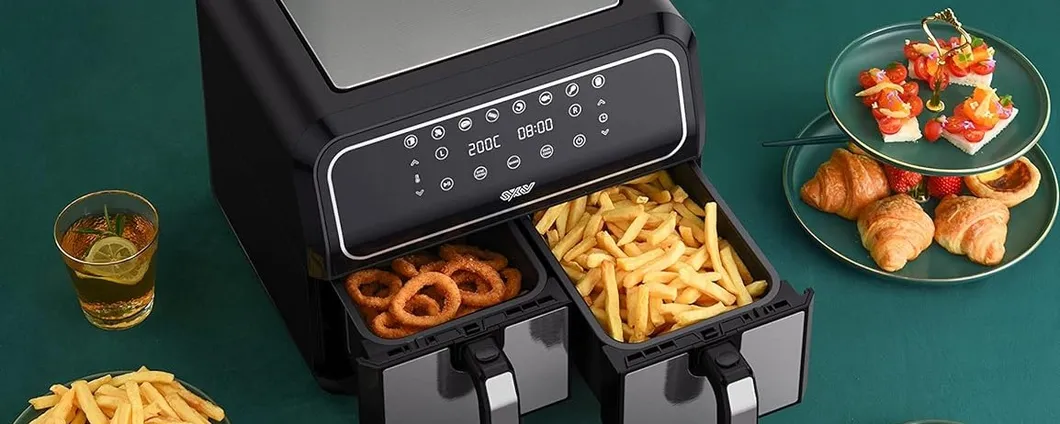 Friggitrice ad aria con doppio cestello a PREZZO SCONTATISSIMO su Amazon!