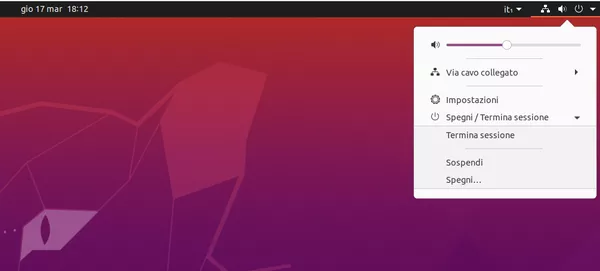 spegnimento ubuntu