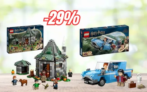 Doppio SET LEGO a tema Harry Potter: auto volante e capanna di Hagrid ad un PREZZO SUPER