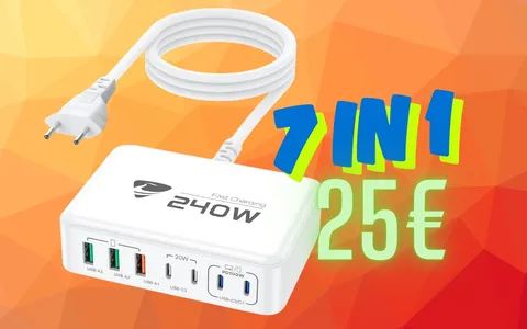 Ricarica tutti i tuoi dispositivi con questo caricatore USB-C 7-in-1 in offerta