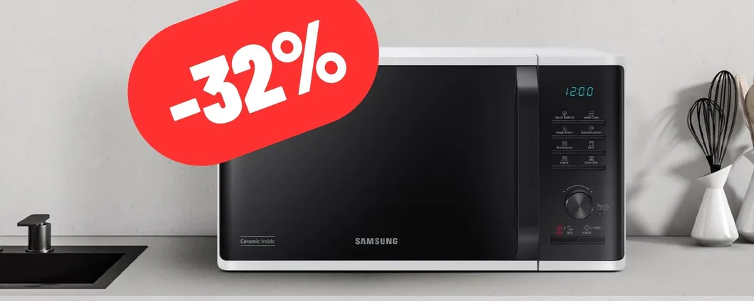 In cucina il supporto arriva dal Forno a Microonde Samsung al 32% DI SCONTO