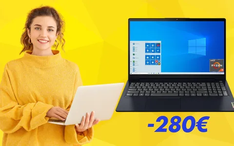 Sconto esagerato di 280€ per il notebook Lenovo IdeaPad 3 con AMD Ryzen 7