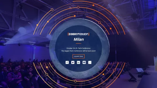 Codemotion Milan 2019: dal 22 al 25 ottobre