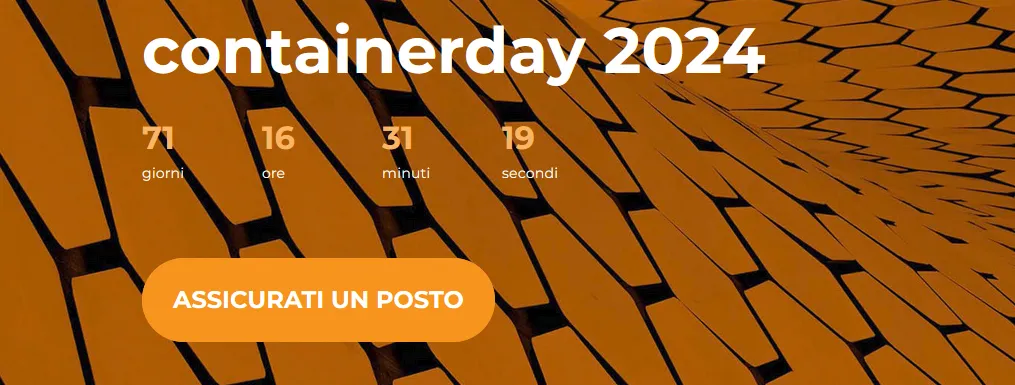 containerday 2024: 10 ottobre, a Bologna. Online la lineup