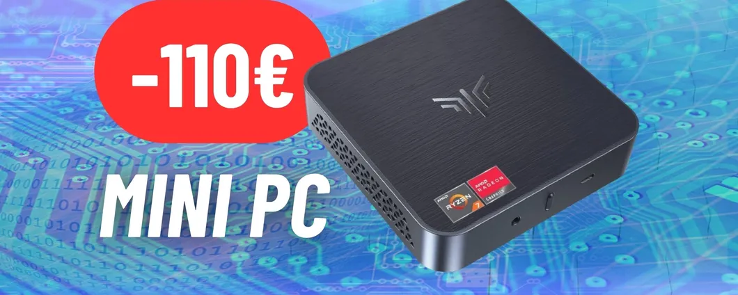 Mini PC con Ryzen 7 e 16GB di RAM scontato di 110€: AMAZON OUTLET