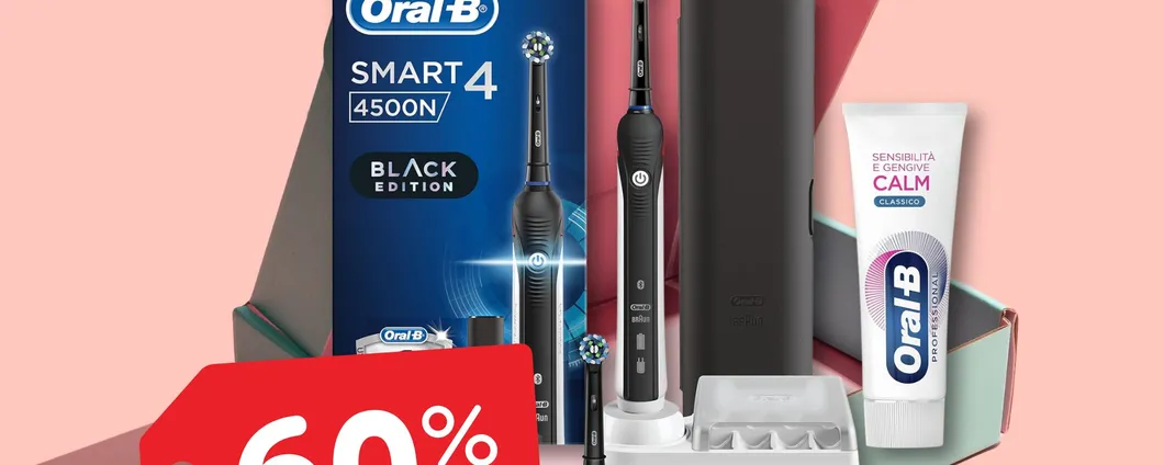 RIBASSO SCIOCCANTE: Oral-B Spazzolino Elettrico con tanti accessori al 62% in meno!