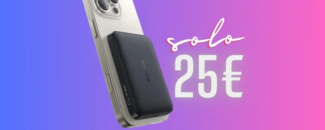 Power Bank Baseus con ricarica MagSafe: potenza e stile a SOLI 25€