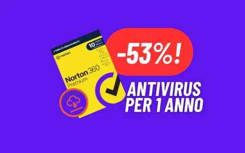 SCONTO MAI VISTO sull'antivirus Norton: 1 anno per 10 dispositivi, PREZZO ASSURDO! (53%)