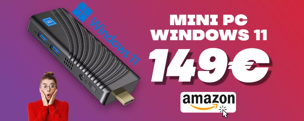 Mini PC Windows 11 con 8GB di RAM: super compatto, super scontato!