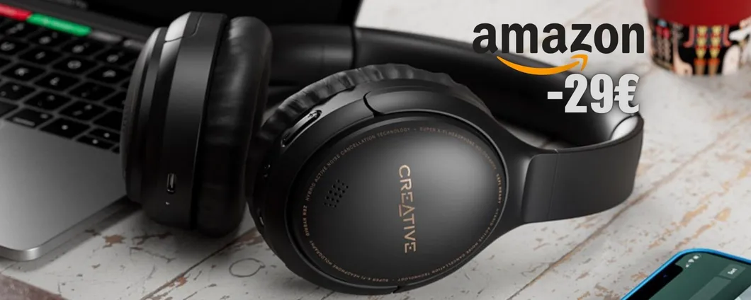 Cuffie wireless CREATIVE Zen Hybrid in SCONTO di 29€ su Amazon
