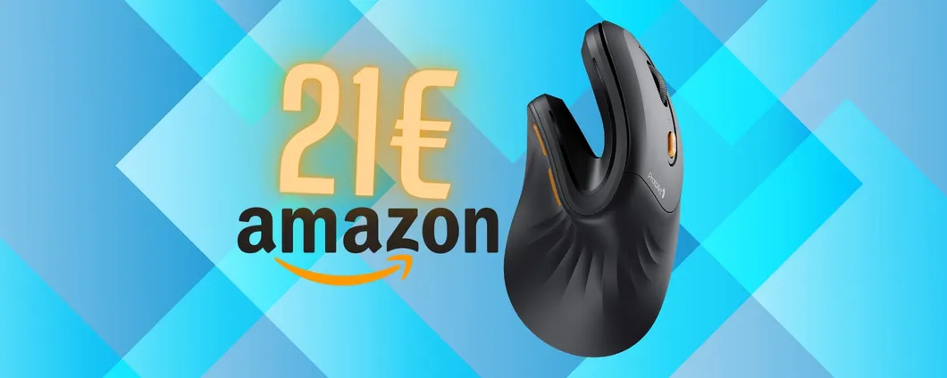 Zero fatica al polso con il mouse wireless verticale ProtoArc (21€)