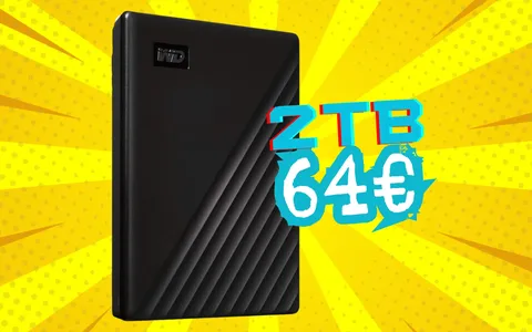 Hard Disk WD portatile da 2TB oggi tuo con appena 64€ (-47%)