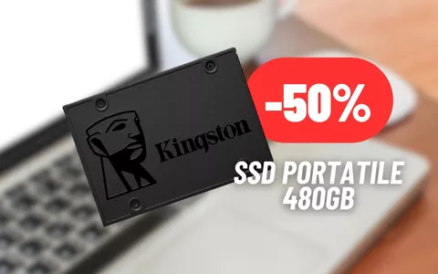 SSD portatile da 480GB al 50% DI SCONTO: Amazon Outlet