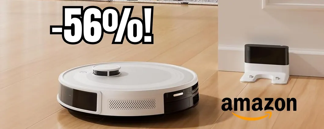 Robot aspirapolvere con navigazione laser, aspirazione da 5.500Pa e funzione di lavaggio (-56%)
