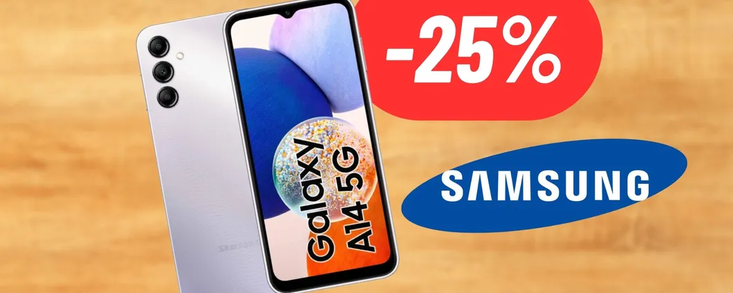 A questo prezzo, Samsung A14 è un BEST BUY: SCONTO competitivo su Amazon (-25%)