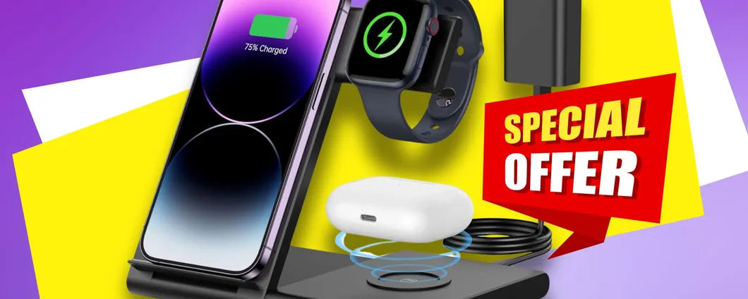Incredibile comodità del Caricatore Wireless 3 in 1: scoprilo A PREZZO SHOCK!