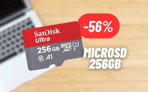 microSD da 256GB compreso di adattatore ad un PREZZACCIO su Amazon (-56%)