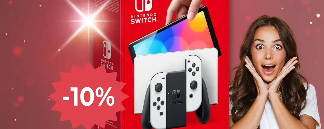 Nintendo Switch OLED Bianca: con il codice PROMO il prezzo precipita